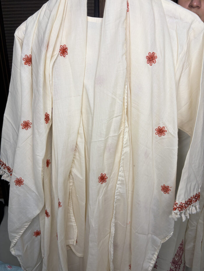 The White Tassle Embroidered Suit - Image 7