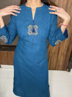 The Blue Embroidered Co-ord set - Image 4