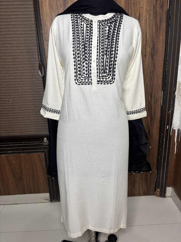 The Rayon Embroidered Formal Suit - Image 5