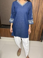 Denim Dhoti Pant Suit