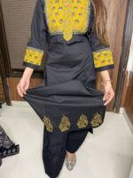 Black Block printing Kurta - Image 2
