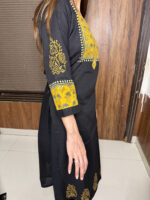 Black Block printing Kurta - Image 4