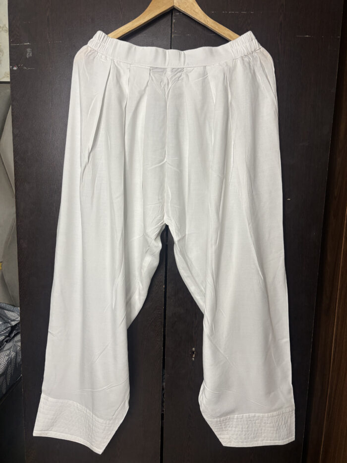 White rayon farshi salwar - Image 2