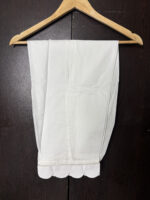 white cotton laced pant