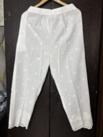 White chikankari pant - Image 2