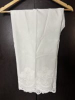 White chikankari pant