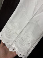 White chikankari pant - Image 3