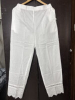 White chikankari  pant - Image 2
