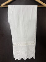 White chikankari  pant