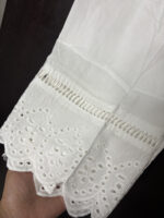 White chikankari  pant - Image 3