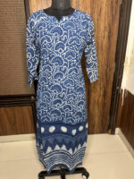 Indigo Kalamkari kurti