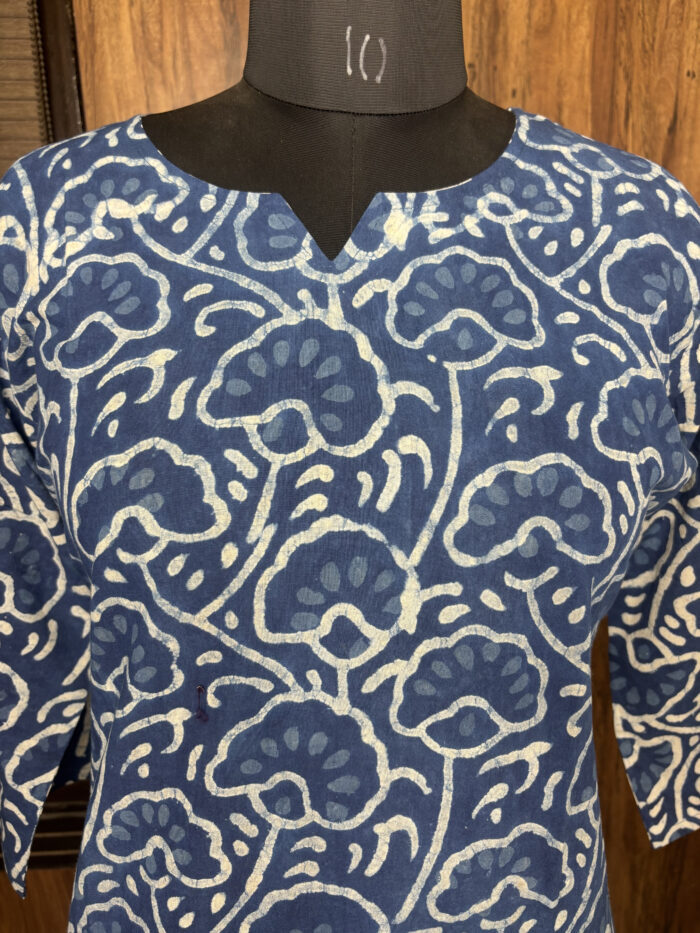 Indigo Kalamkari kurti - Image 2