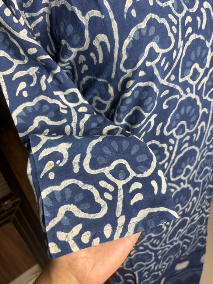 Indigo Kalamkari kurti - Image 3