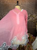 Cotton shiffali suit with cut work - Image 4
