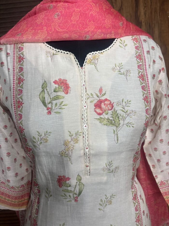 White chandheri silk - Image 3