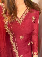 Maroon red Mul Chandheri - Image 4