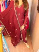 Maroon red Mul Chandheri