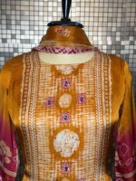 Orange gajji silk suit - Image 2