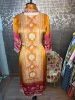 Orange gajji silk suit - Image 4