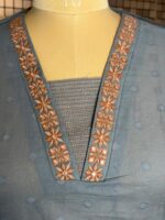 Handloom cotton grey suit - Image 4
