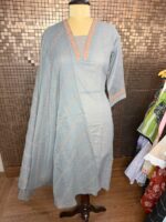 Handloom cotton grey suit