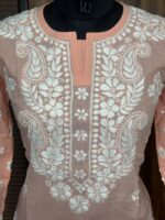 Pure cotton embroidery chikankari kurta - Image 2
