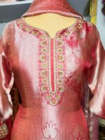Ruby red silk suit - Image 3