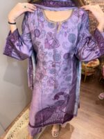 Royal purple muslin suit - Image 3