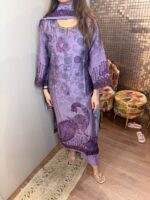 Royal purple muslin suit