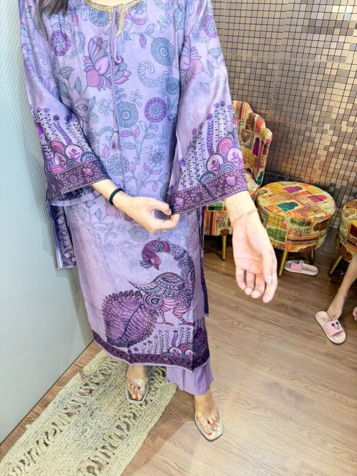 Royal purple muslin suit - Image 2