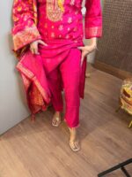 Rani pink banarasi suit - Image 3