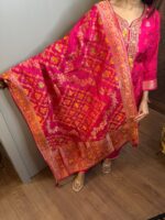 Rani pink banarasi suit
