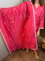 Gajri chandheri silk suit - Image 3