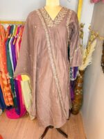 Mocha Royale – Embroidered Kurta - Image 4