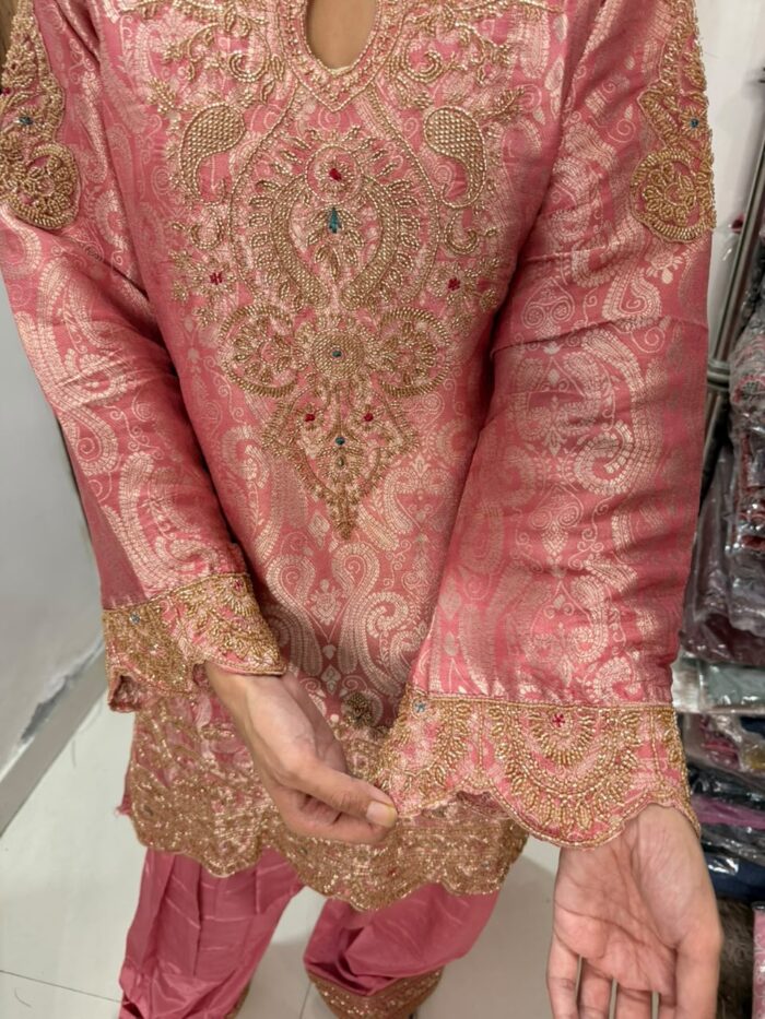 Pink blush embroidered suit - Image 3